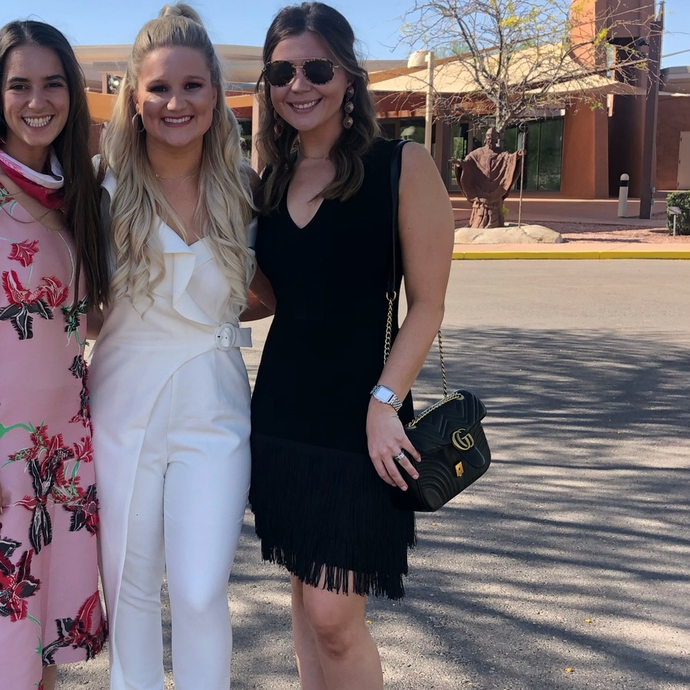 Black body con fringe dress